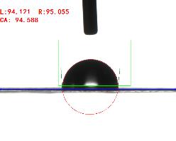 接觸角測量儀實(shí)測紅塔山紙樣品 接觸角測量儀實(shí)測紅塔山紙樣品