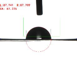 接觸角測量儀實(shí)測紅塔山紙樣品 接觸角測量儀實(shí)測紅塔山紙樣品