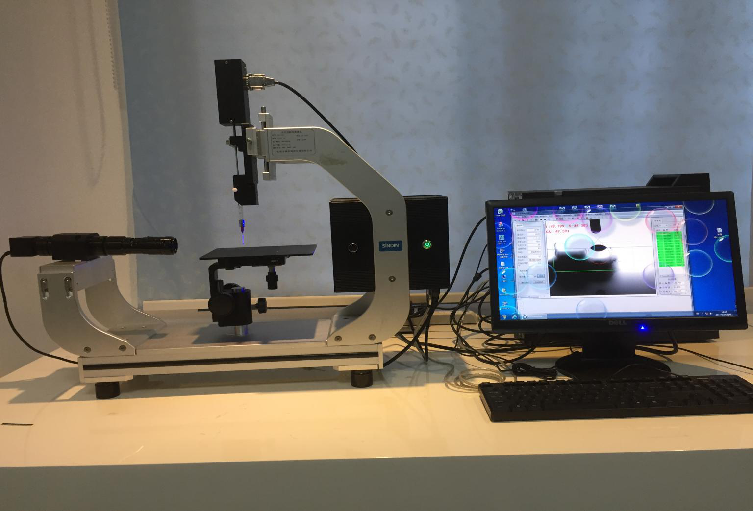 金屬陶瓷膜接觸角測(cè)量?jī)x測(cè)試報(bào)告，陶瓷與水的接觸角 