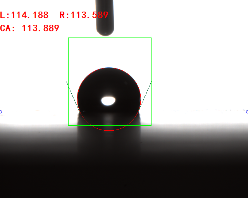 金屬陶瓷膜接觸角測量實圖 金屬陶瓷膜接觸角測量實圖
