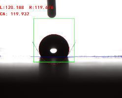 金屬陶瓷膜接觸角測量實圖 金屬陶瓷膜接觸角測量實圖