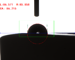 等離子清洗前的接觸角角度
